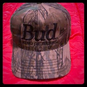 Bud King of beers Camouflaged snap back hat